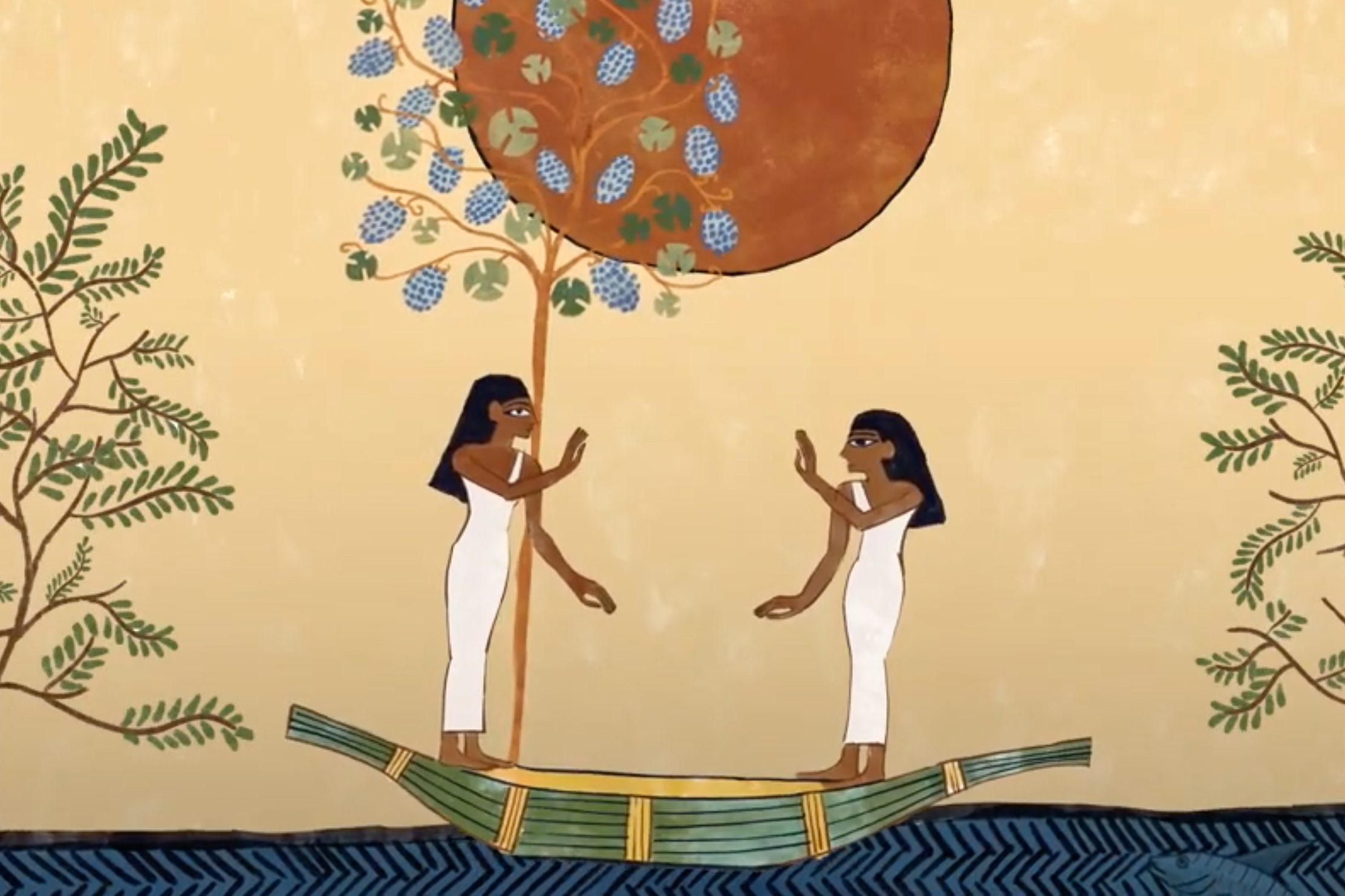 egyptiske-kvinder-staar-paa-baad